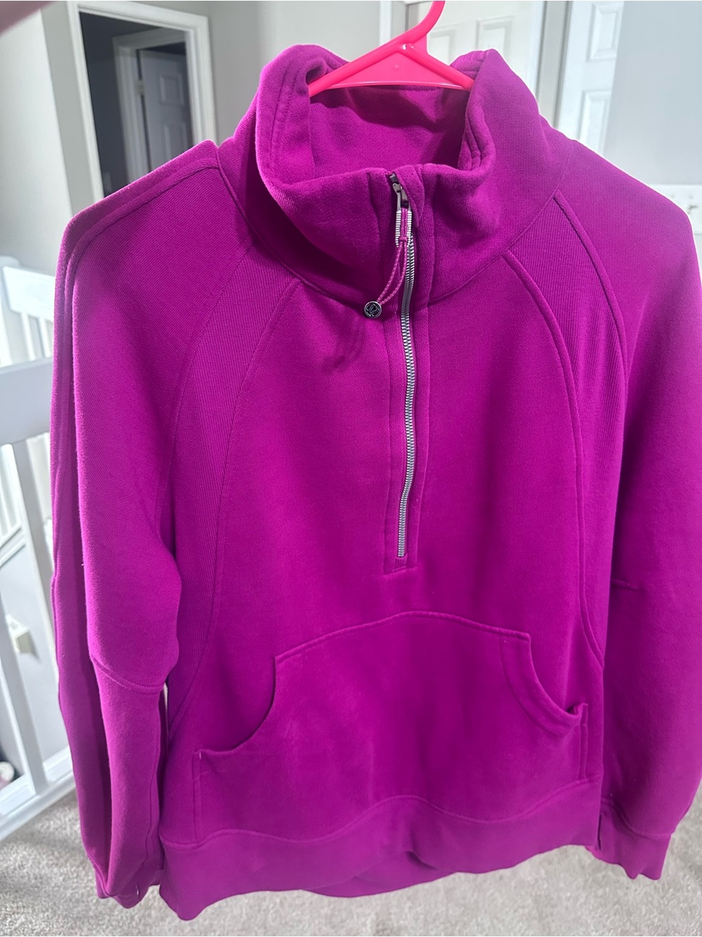Lululemon Scuba Oversized Funnel Neck Half Zip XS/S Ripened Raspberry - Picture 2 of 7
